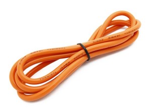 Провод в силиконовой изоляции 18AWG, цвет оранжевый (1 метр)